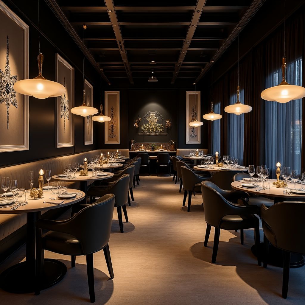 Eleganckie wnętrze restauracji